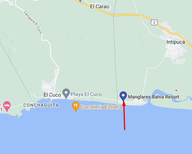 mapa bahia resort manglares el cuco fotos